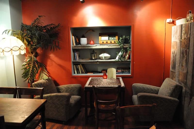 Cozy seating section.