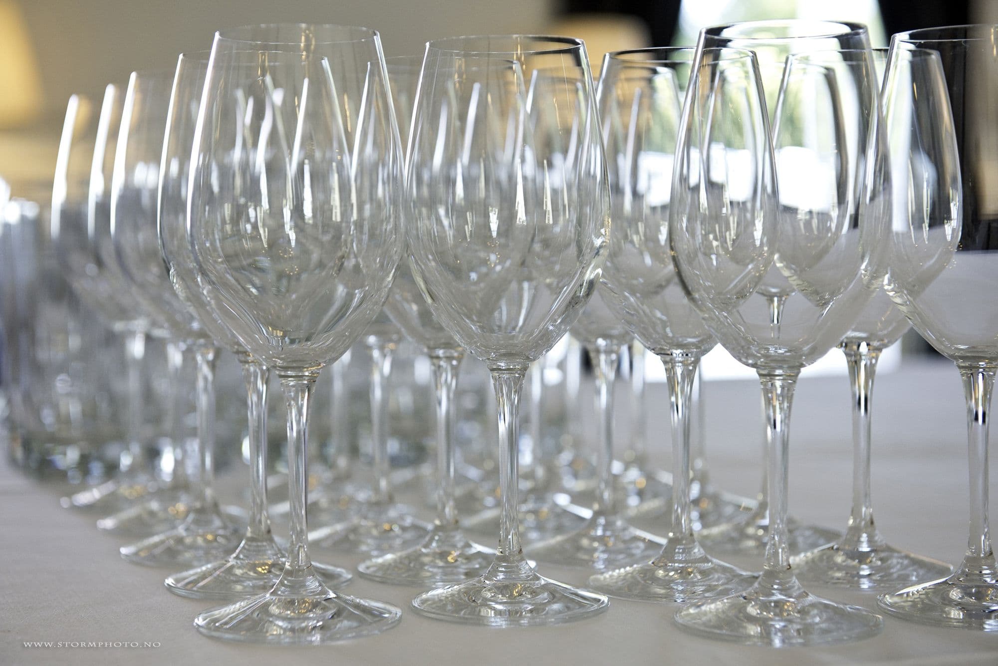 Glasses ready for a party Venabu Fjellhotell Olav Storm